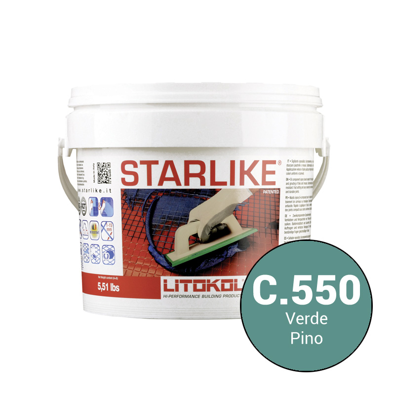 Затирка эпоксидная LITOCHROM STARLIKE С.550 зелёная сосна, 2,5 кг