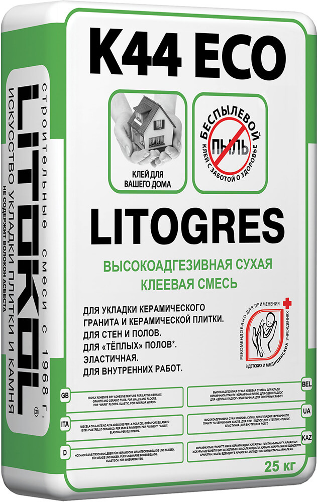 Клеевая смесь LITOGRES K44 ECO, 25 кг
